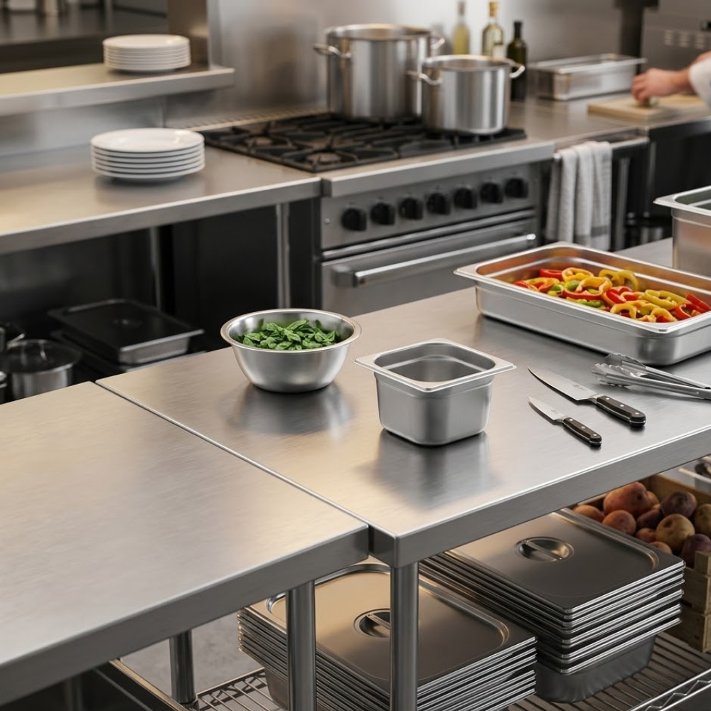 Chef Inox Gastronorm Pan 1/6 Size 176x162x100mm / 1.5Lt