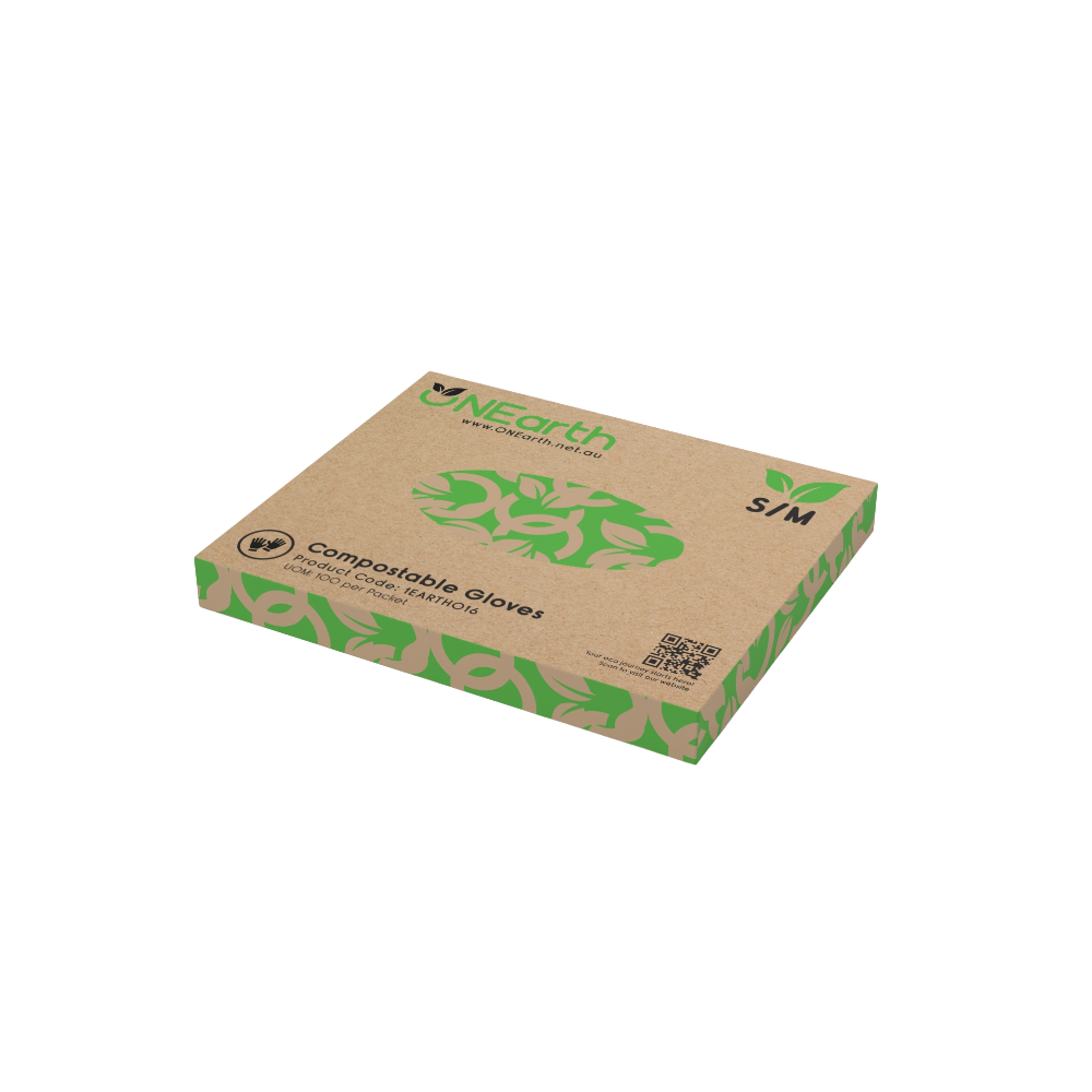 Compostable Compostable Gloves Size S/M - 100/Ctn