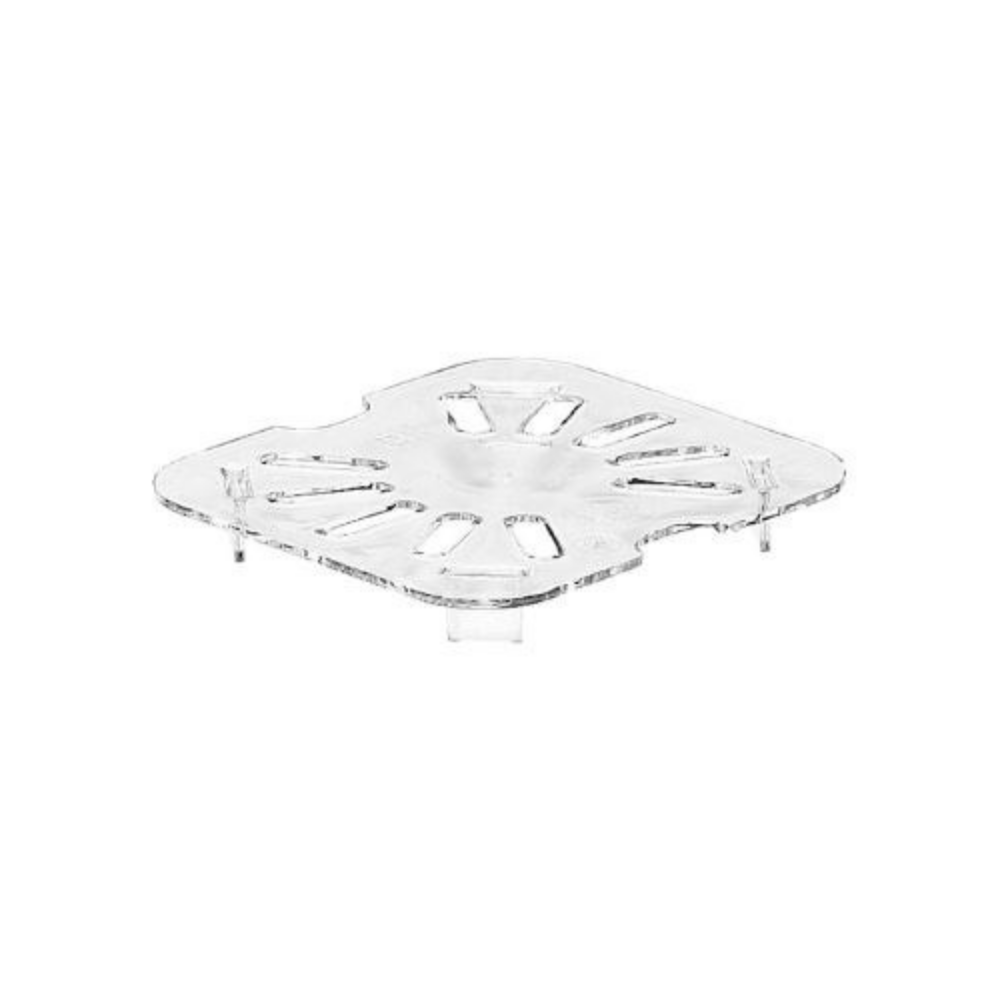 Cambro 1/6 Size Food Pan Shelf Drain Polycarbonate Clear 162x176mm, 1 Unit