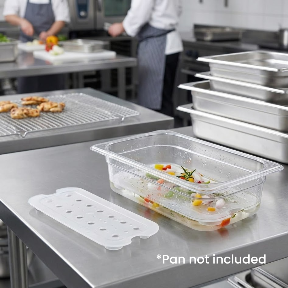 Inox Macel 1/3 Gastronorm Drain Plate Polypropylene 315x166x25mm
