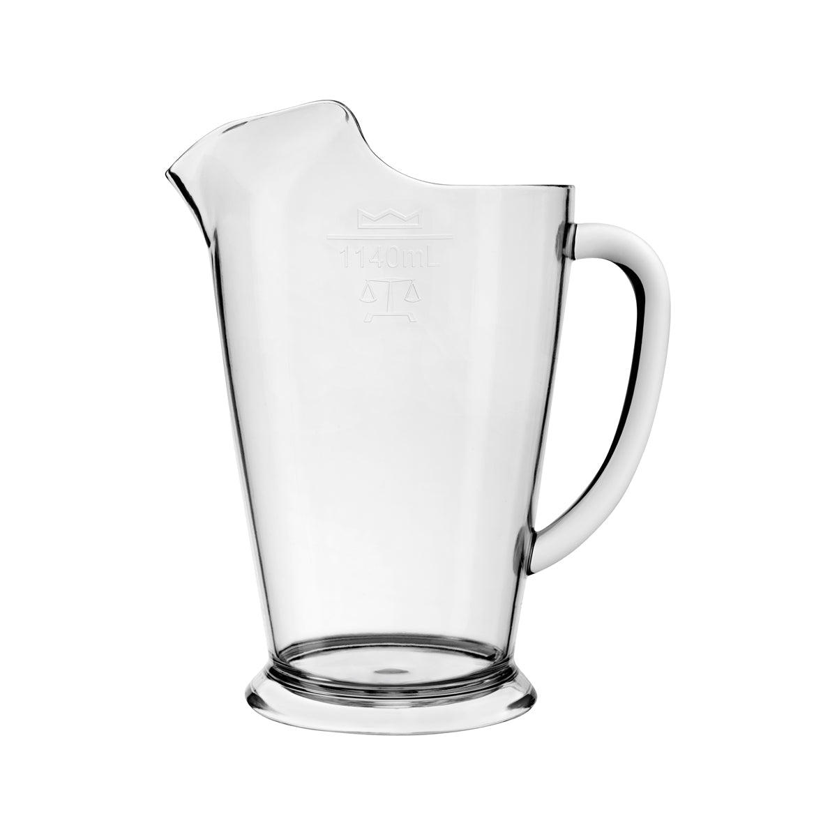 508848 Crown Polycarbonate Jug with Ice Lip 1140ml (W&M Approved) Star Group