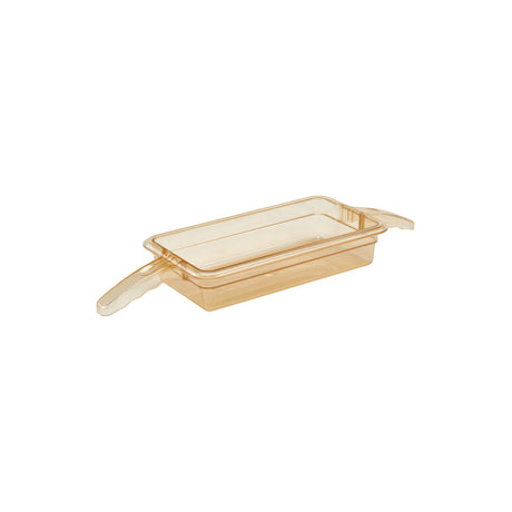 532180 Cambro 1/3 Size Food Pan High Heat Polycarbonate Amber Double Handle 176x325x65mm / 2.4Lt Star Group
