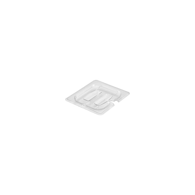 532197 Cambro 1/6 Size Food Pan Cover With Handle and Notch Polycarbonate Clear 162x176mm Star Group
