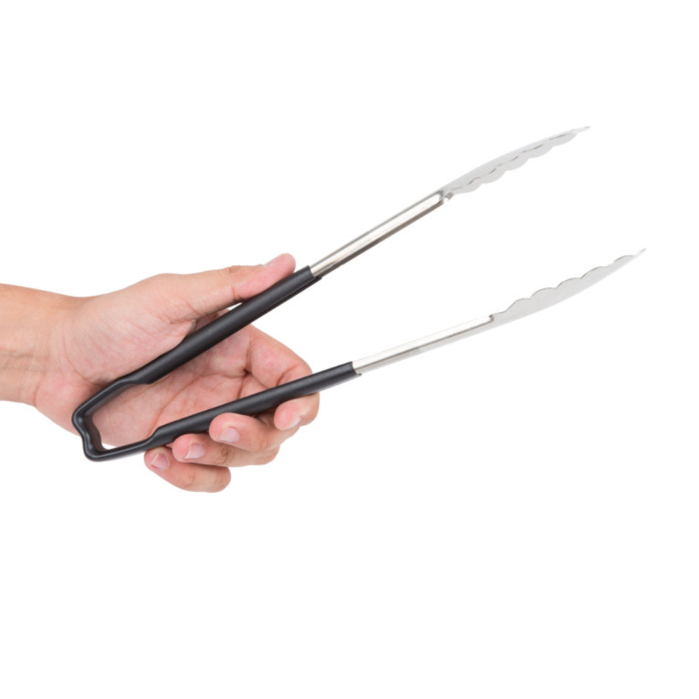 330mm Stainless Steel Serving Tongs with Black Kool-Touch® Handle