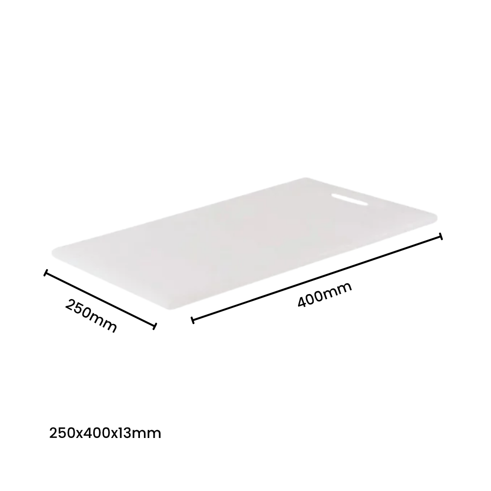 Polyethylene Cutting Board White 250x400x13mm HACCP