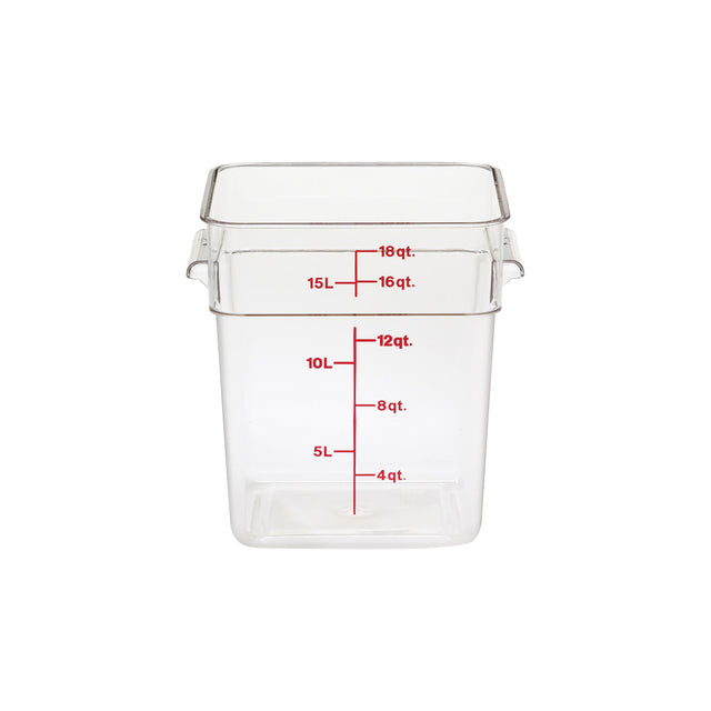 608049 Cambro CamSquare Storage Container Polycarbonate Clear 256x310x320mm / 17.2Lt Star Group