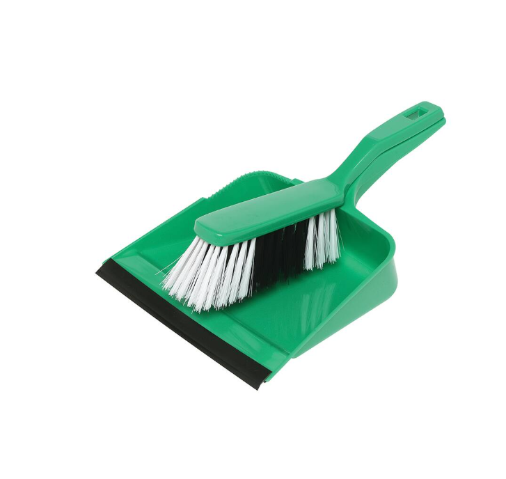 Commercial Dustpan & Brush Green Set