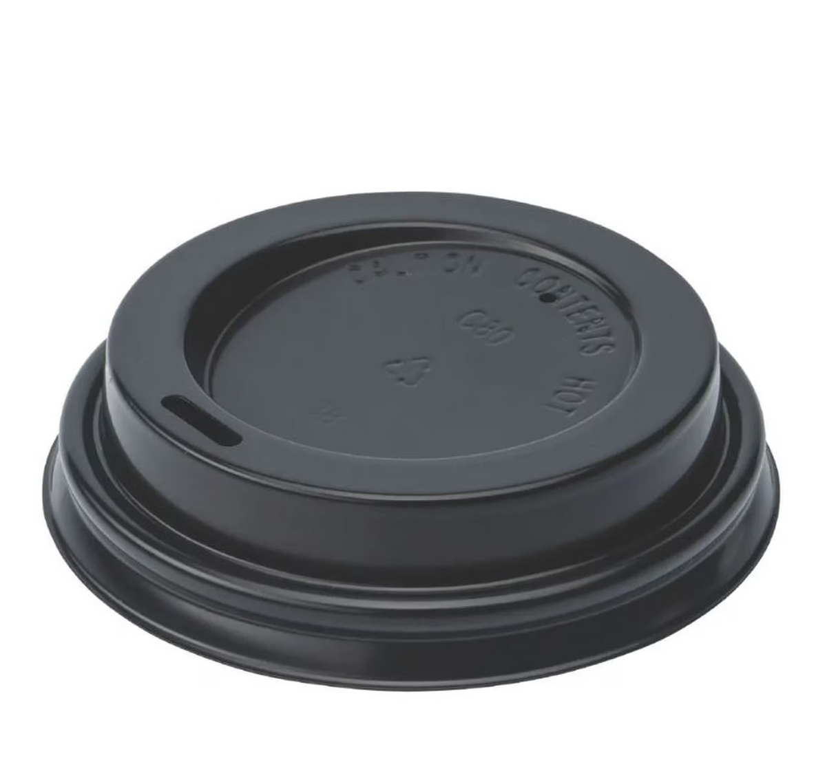 4oz Black CPLA Coffee Cup Lid 62.8mm