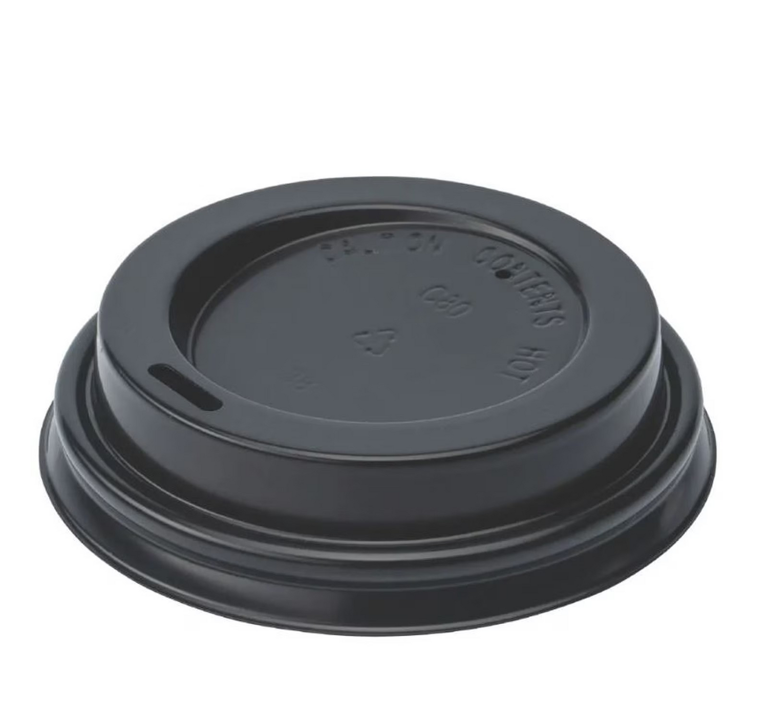 4oz Black CPLA Coffee Cup Lid 62.8mm