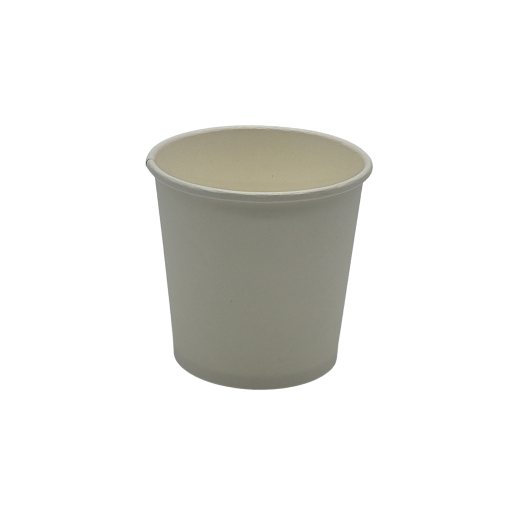 Aqueous Single Wall Coffee Cup White 120ml / 4oz - 1000/Ctn