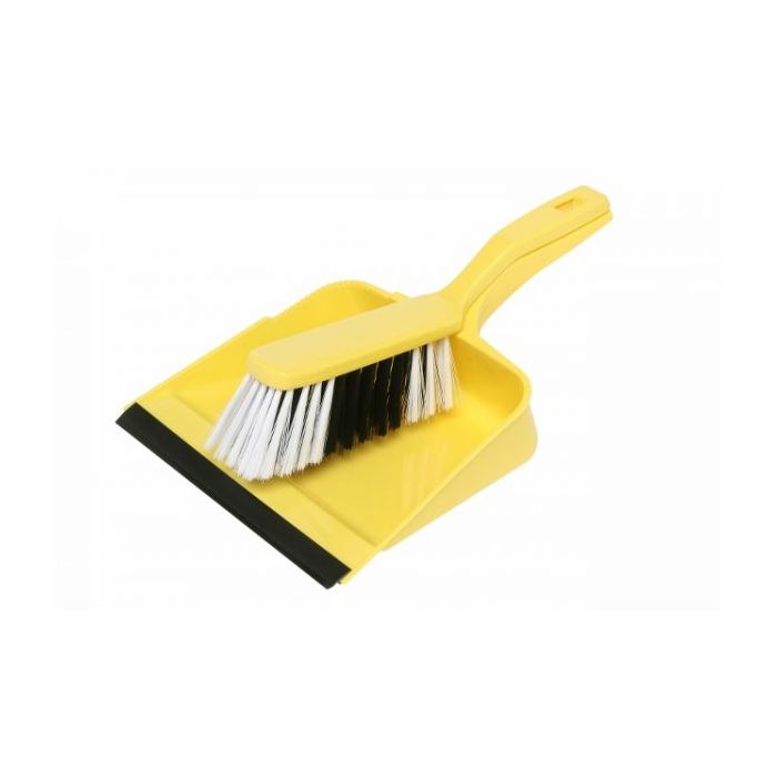 Dust Pan & Brush Set - Yellow