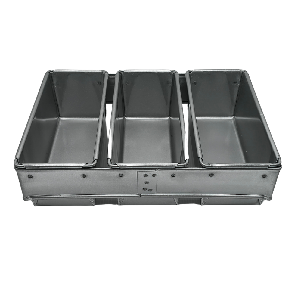 Bread Pans 680gm-Set of Three Unfluted Silicone Coating
