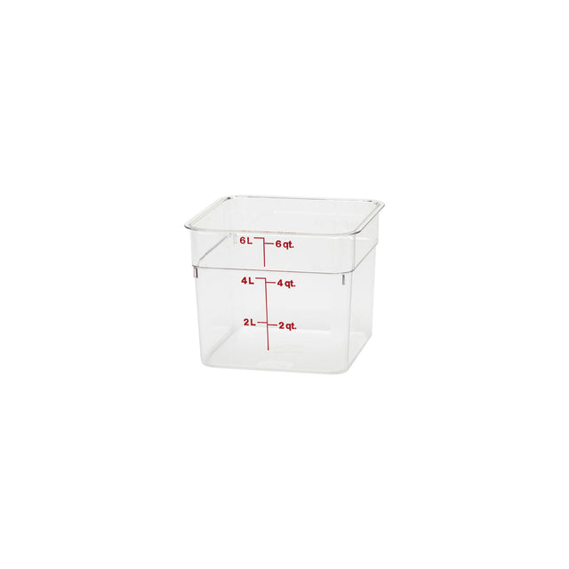 790021 Cambro CamSquare Storage Container Polycarbonate Clear 215x215x185mm / 5.7Lt Star Group
