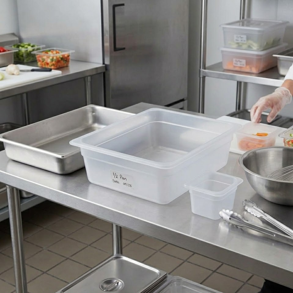 Cambro 1/2 Size Food Pan Polypropylene Translucent 325x530x100mm / 5.9Lt