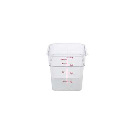 790024 Cambro CamSquare Storage Container Polycarbonate Clear 185x185x187mm / 3.8Lt Star Group