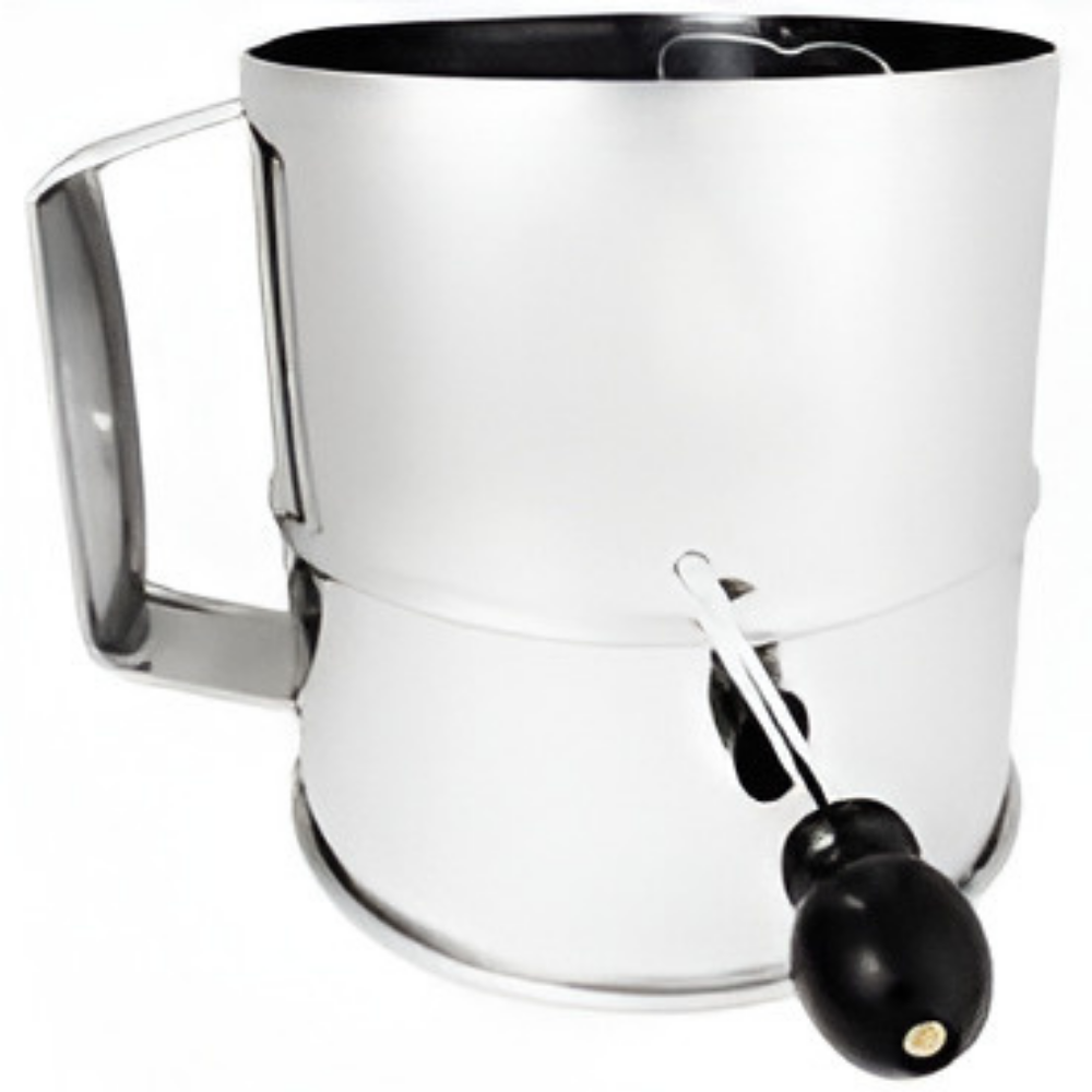 Chef Inox Flour Sifter 8 Cup Crank Handle