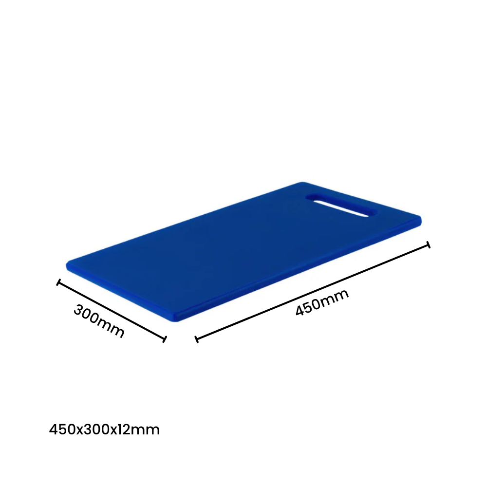 Chef Inox Polyethylene Cutting Board Blue 450x300x12mm HACCP