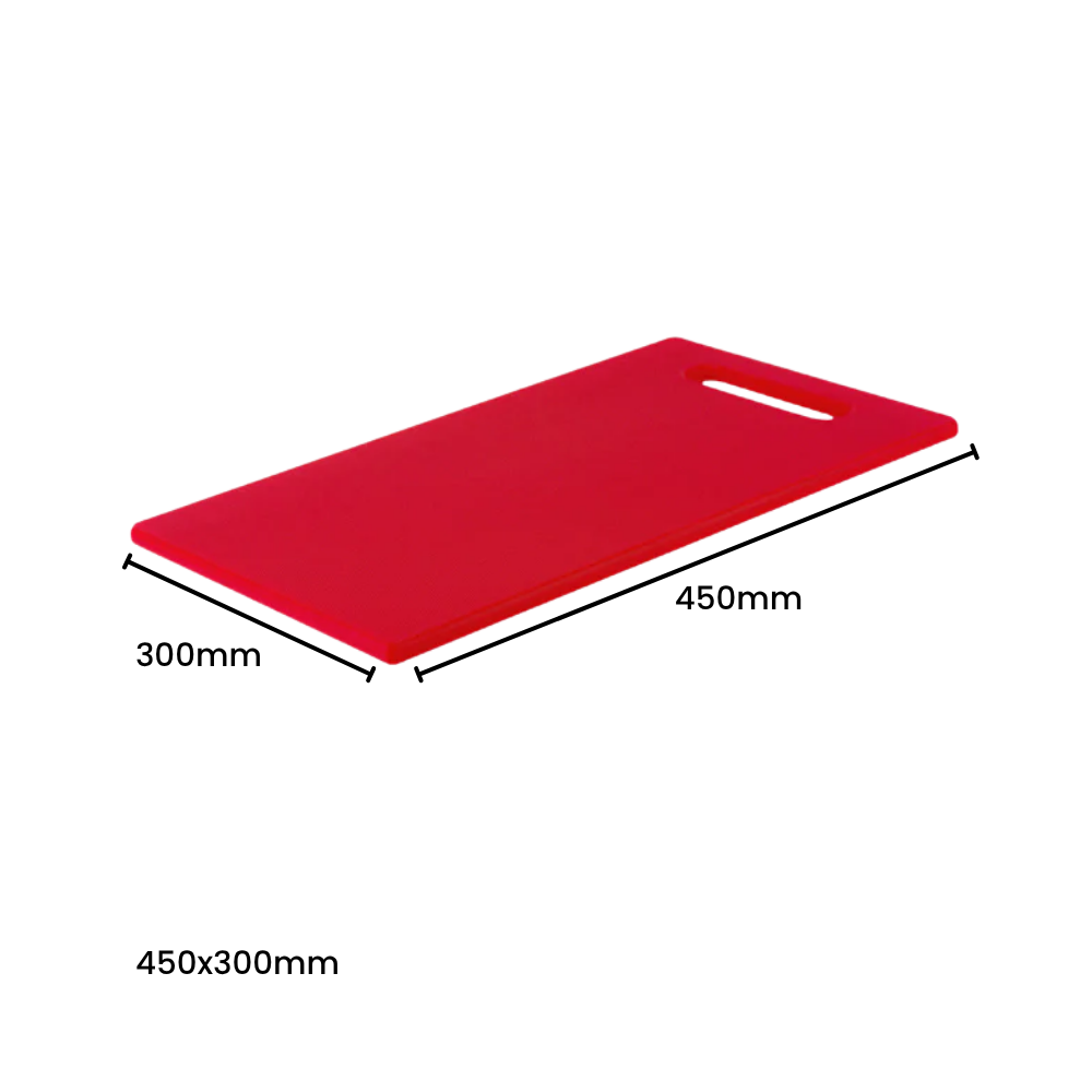 Chef Inox Polyethylene Cutting Board Red 450x300x12mm HACCP