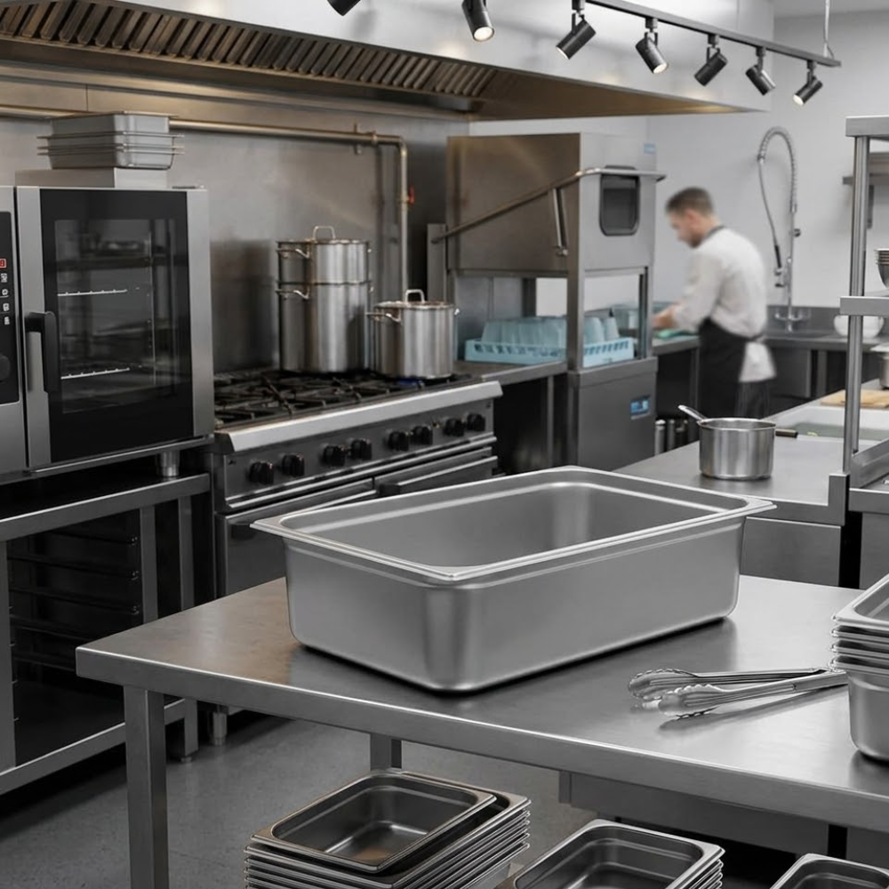 Chef Inox Gastronorm Pan 1/1 Size 530x325x150mm / 20Lt