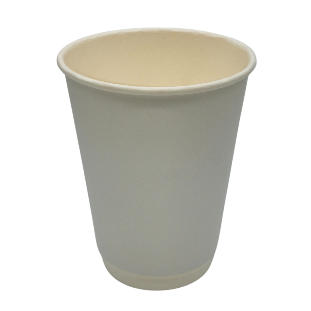 12oz Double-wall White Disposable Coffee Cup - 500/Ctn