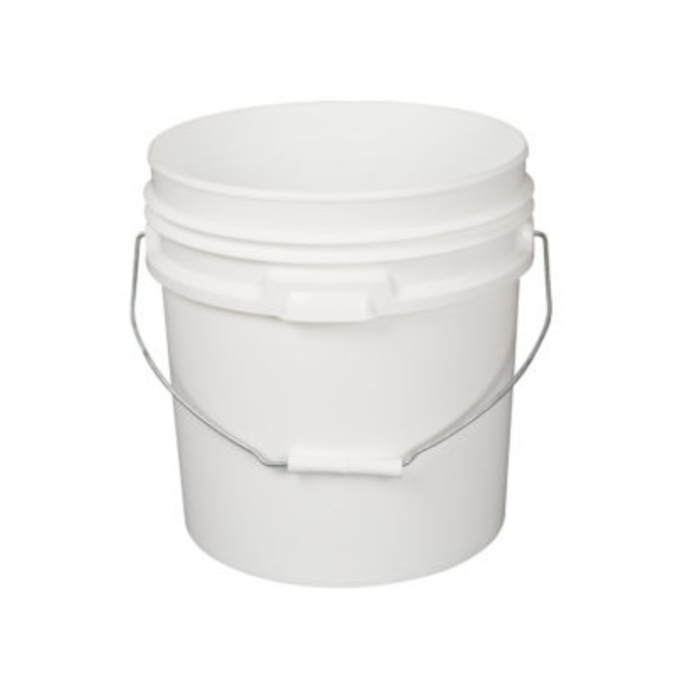 15L White Plastic Bucket