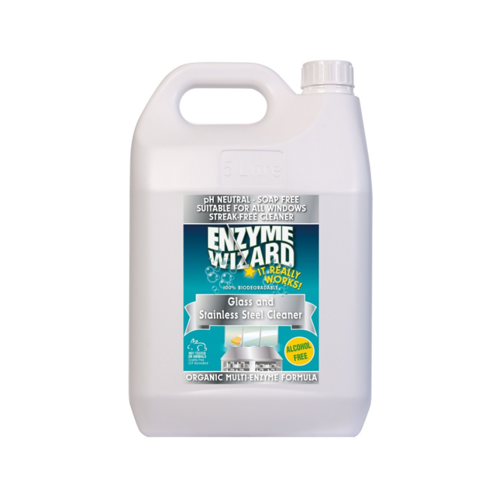 Enzyme Wizard Glass & Stainless Steel Cleaner - 5L