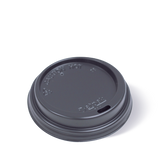 Hot Cup Lid Smooth Black Fit 8oz/12oz - 80mm - 1000 units