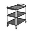 300141 Cambro 3-Tier Open Cart Black 1016x540x950mm Star Group