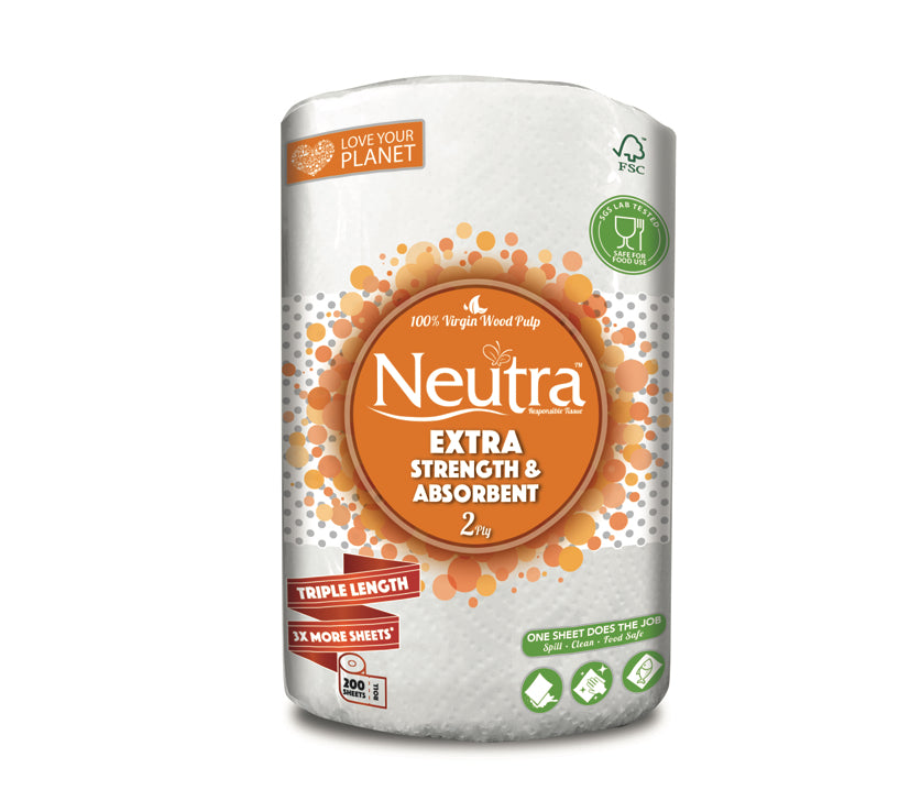 Neutra NKT305 Everyday Kitchen Towel 2 Ply - 12x200