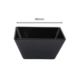 Ryner Square Bowl Black Melamine 180x180x85mm, 1 Unit