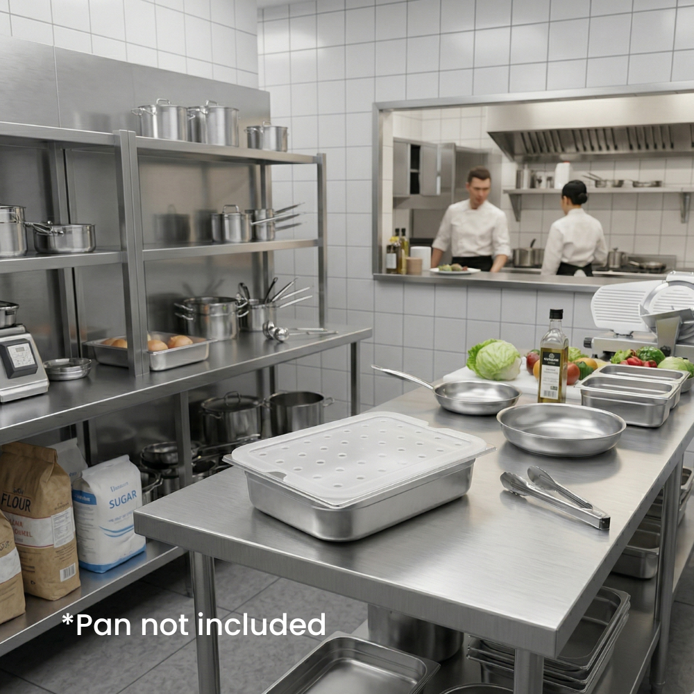 Inox Macel 1/2 Gastronorm Drain Plate Polypropylene 320x152x25mm