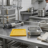 Inox Macel Gastronorm Lid Polypropylene 1/2 Size Yellow 325x265x20mm, 1 Unit