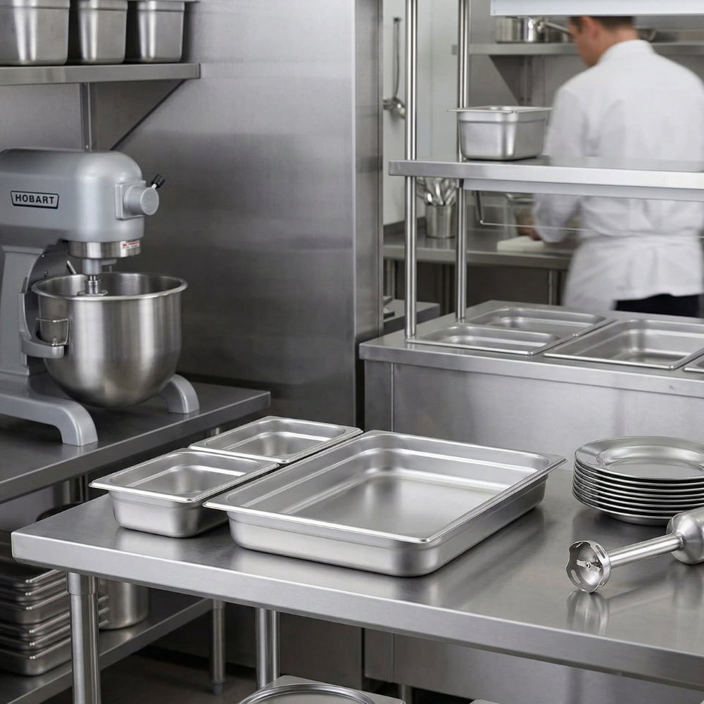 Chef Inox Gastronorm Pan 1/1 Size Stainless Steel 530x325x65mm / 8.8Lt