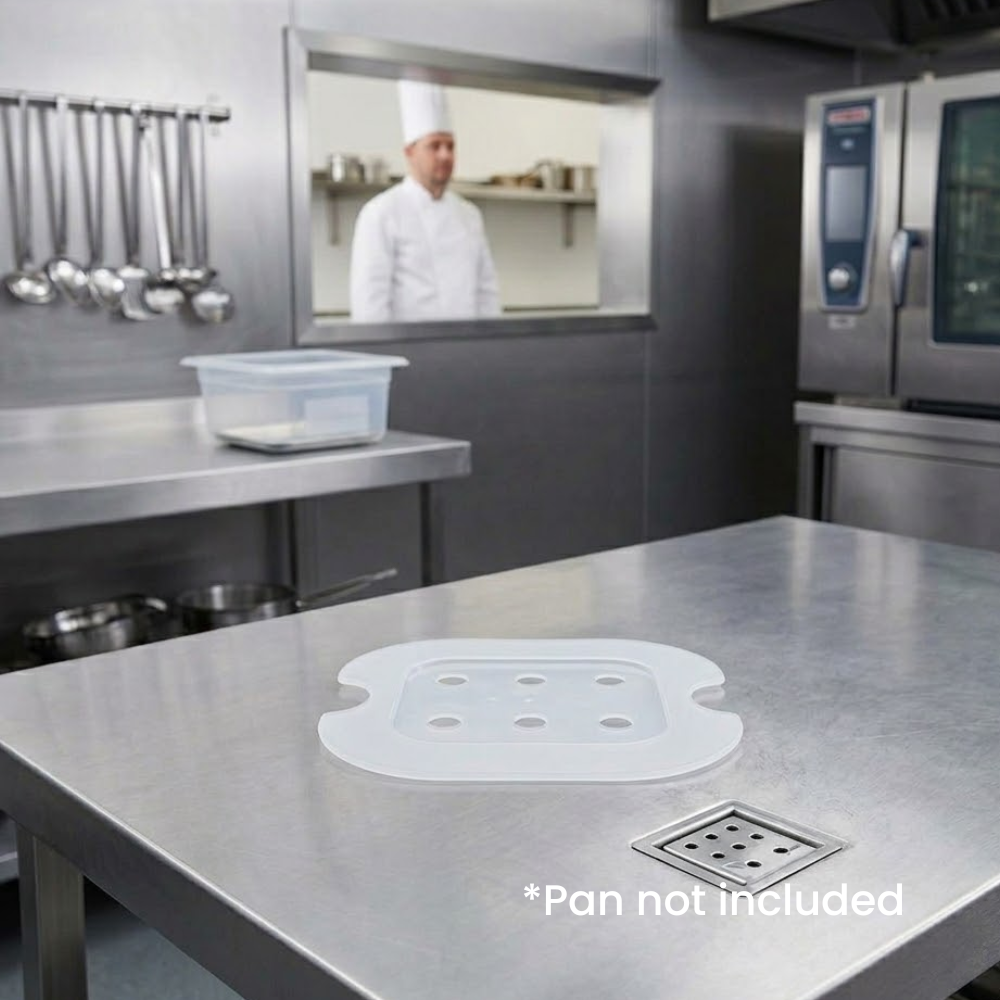 Inox Macel 1/6 Gastronorm Drain Plate Polypropylene 166x152x25mm