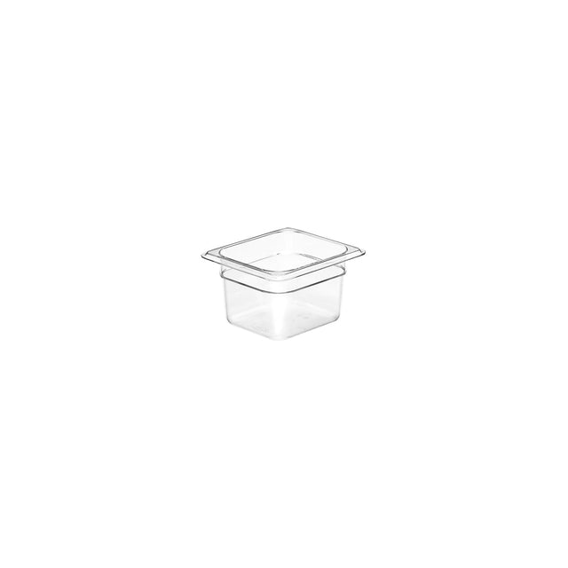 532043 Cambro 1/6 Size Food Pan Polycarbonate Clear 162x176x100mm / 1.5Lt Star Group