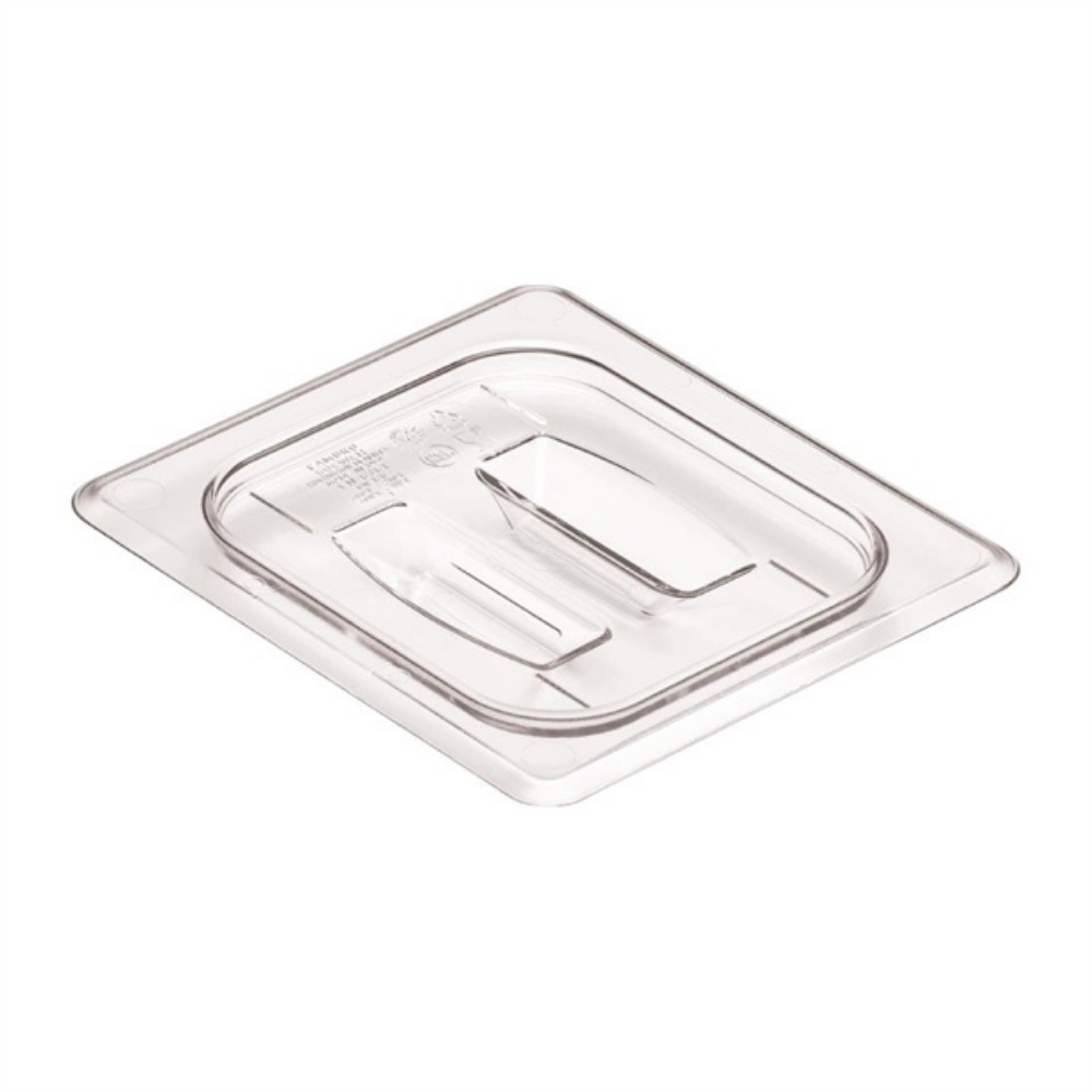 Cambro 1/6 Size Food Pan Cover Flat Polycarbonate Clear 162x176mm, 1 Unit