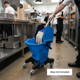 SYR 14L Blue Commercial Mop Bucket w/ Castors