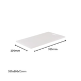 Chef Inox Polyethylene Cutting Board White 355x205x12mm HACCP