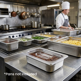 Cambro 1/3 Size Food Pan Cover With Handle Polycarbonate Clear 176x325mm