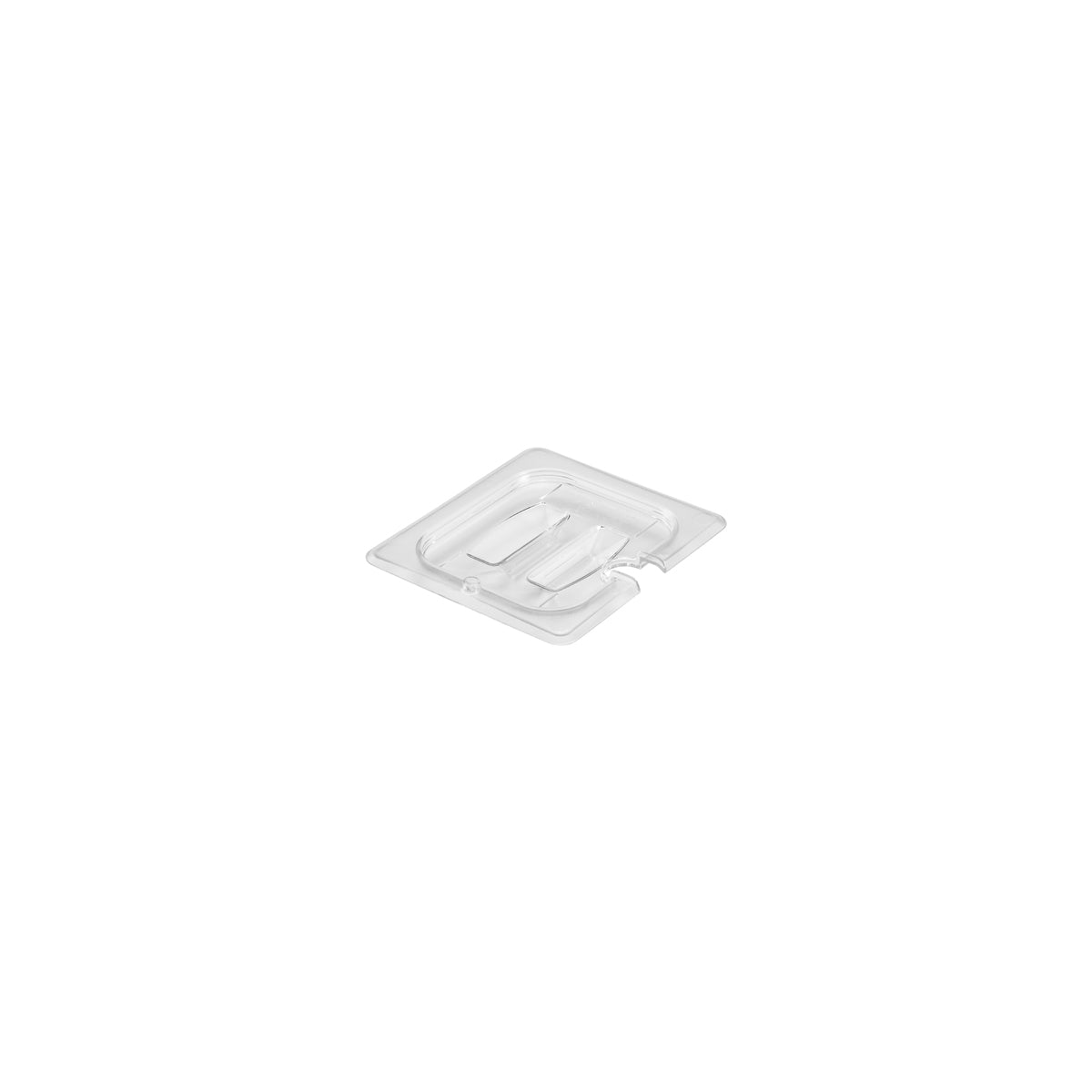 532197 Cambro 1/6 Size Food Pan Cover With Handle and Notch Polycarbonate Clear 162x176mm Star Group