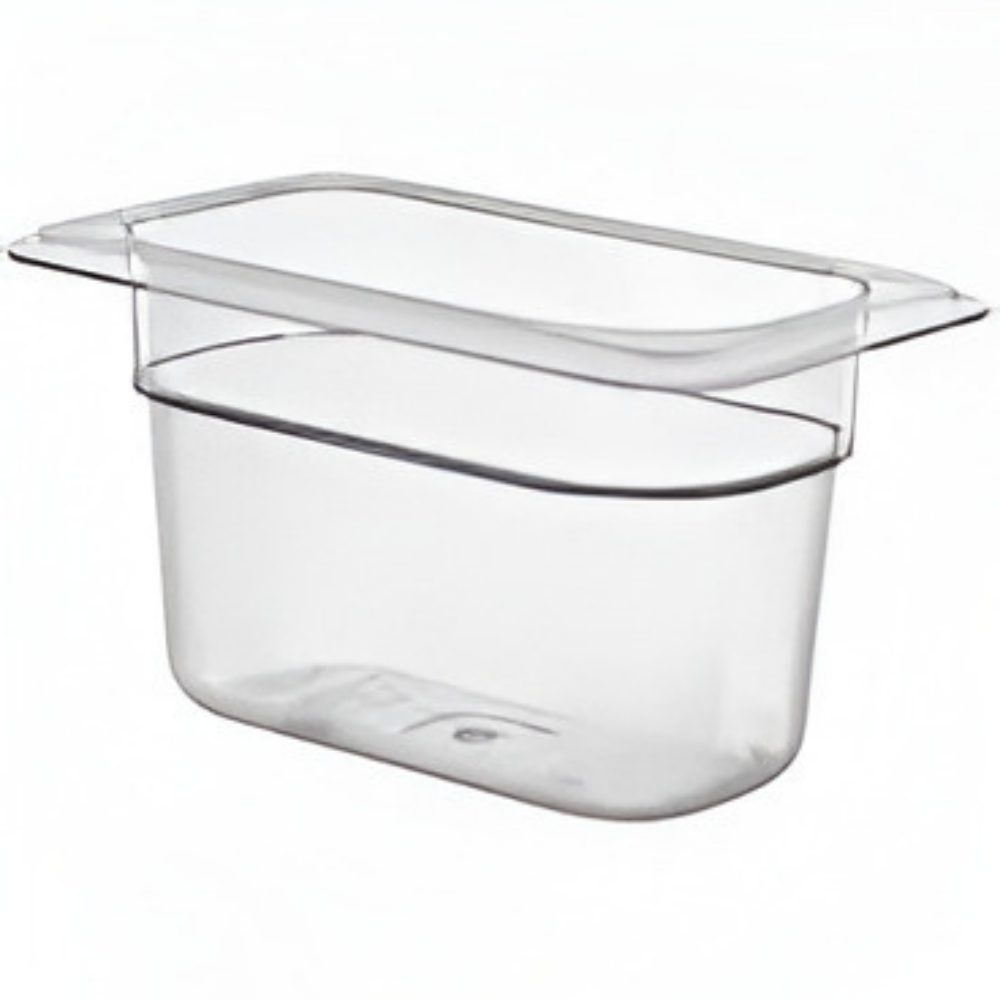 Cambro 1/9 Size Food Pan Polycarbonate Clear 108x176x100mm / 0.85Lt, 1 Unit