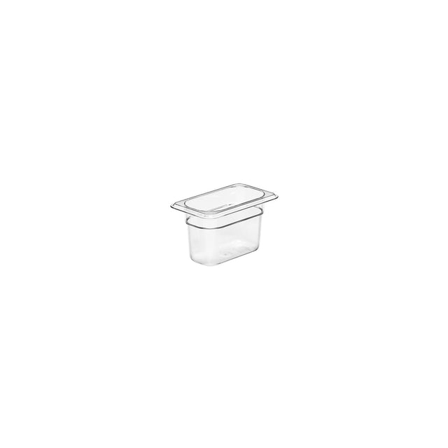 532217 Cambro 1/9 Size Food Pan Polycarbonate Clear 108x176x100mm / 0.85Lt Star Group
