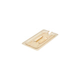 532221 Cambro 1/3 Size Food Pan Cover With Handle and Notch Polycarbonate Amber 176x325mm Star Group