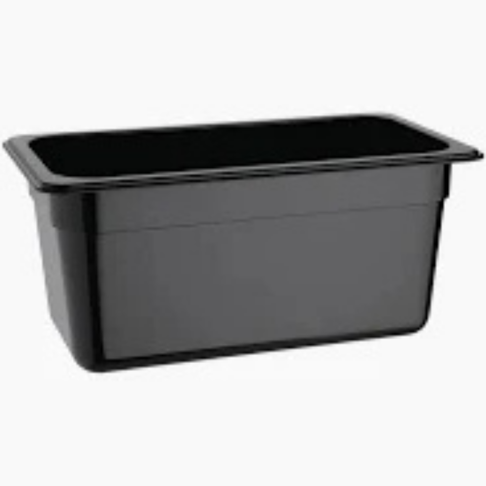 Cambro 1/3 Size Food Pan Polycarbonate Black 176x325x100mm / 3.6Lt, 1 Unit