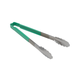 330mm Stainless Steel Serving Tongs with Green Kool-Touch® Handle