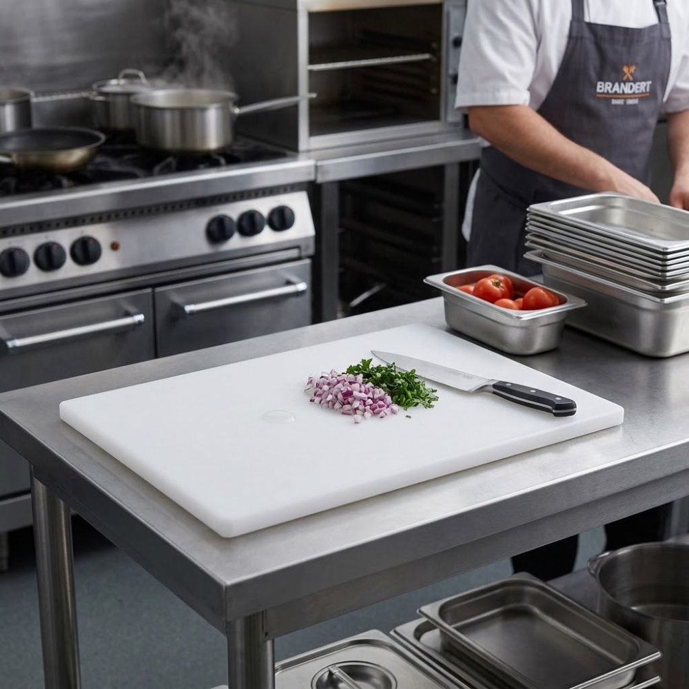 Polyethylene Cutting Board White GN 1/1 - 325x530x20mm HACCP