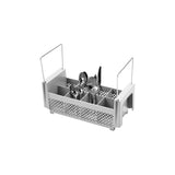 608076 CamRack Flatware Cutlery Basket With Handle 8-Compartment Grey 433x197x184mm Star Group