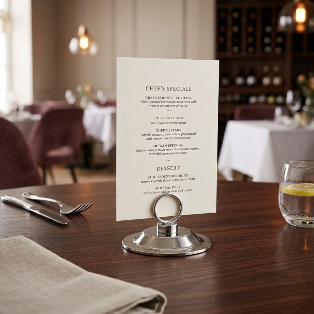 Chef Inox Ring Menu Card Holder 57mm