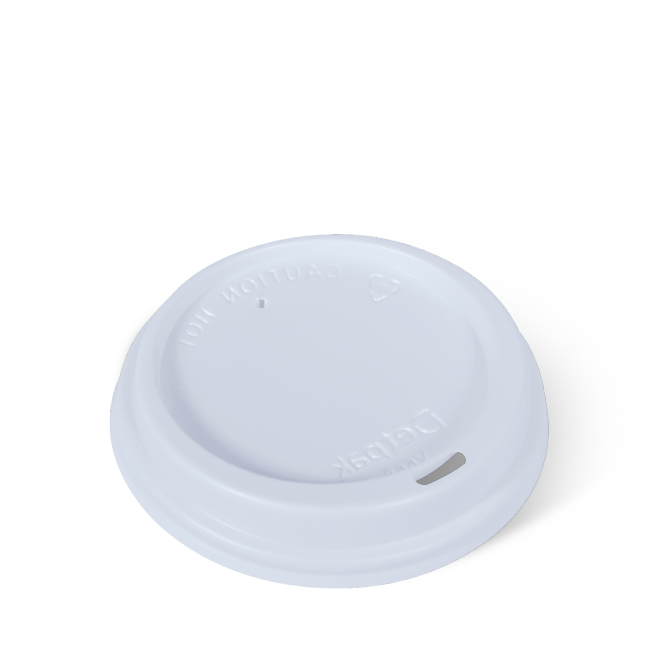 White CPLA Universal lid to Suit 80mm 8/12oz Cups