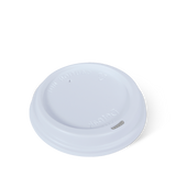 White CPLA Universal lid to Suit 80mm 8/12oz Cups - 1000 units - 760034 Star Group Australia - Commercial hospitality and QSR supplies